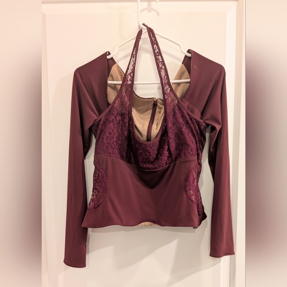 MISTRESS ROCKS BLACK CHERRY HALTER TOP - Picture 5 of 6